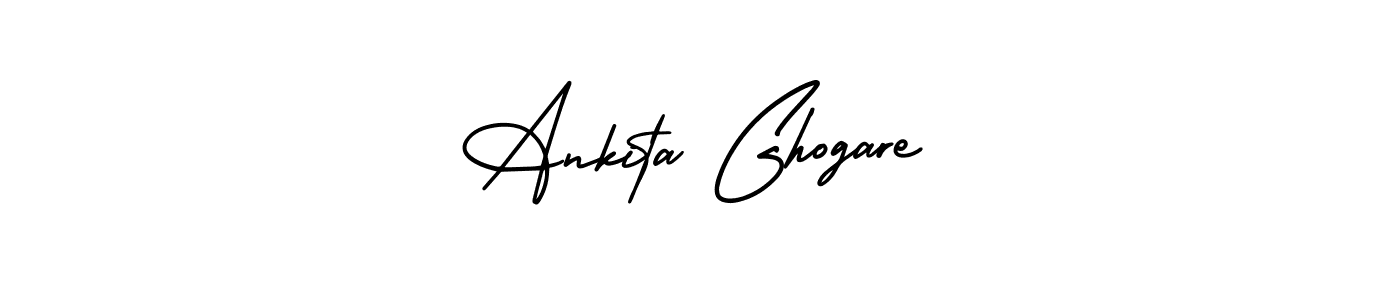 How to make Ankita Ghogare name signature. Use AmerikaSignatureDemo-Regular style for creating short signs online. This is the latest handwritten sign. Ankita Ghogare signature style 3 images and pictures png