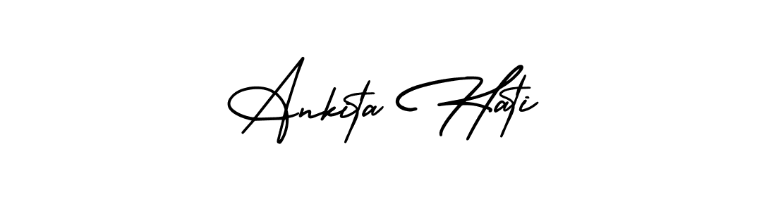 Make a short Ankita Hati signature style. Manage your documents anywhere anytime using AmerikaSignatureDemo-Regular. Create and add eSignatures, submit forms, share and send files easily. Ankita Hati signature style 3 images and pictures png