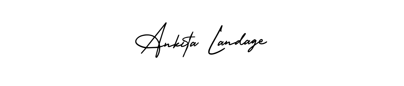 How to make Ankita Landage signature? AmerikaSignatureDemo-Regular is a professional autograph style. Create handwritten signature for Ankita Landage name. Ankita Landage signature style 3 images and pictures png