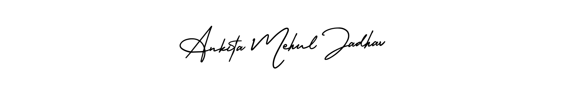 Use a signature maker to create a handwritten signature online. With this signature software, you can design (AmerikaSignatureDemo-Regular) your own signature for name Ankita Mehul Jadhav. Ankita Mehul Jadhav signature style 3 images and pictures png