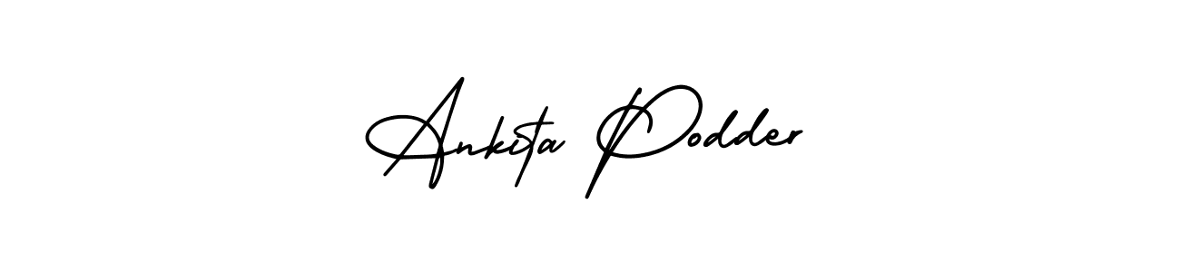 This is the best signature style for the Ankita Podder name. Also you like these signature font (AmerikaSignatureDemo-Regular). Mix name signature. Ankita Podder signature style 3 images and pictures png