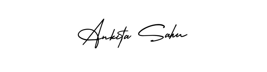 Ankita Sahu stylish signature style. Best Handwritten Sign (AmerikaSignatureDemo-Regular) for my name. Handwritten Signature Collection Ideas for my name Ankita Sahu. Ankita Sahu signature style 3 images and pictures png