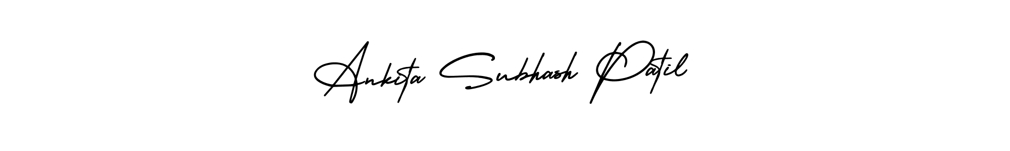 The best way (AmerikaSignatureDemo-Regular) to make a short signature is to pick only two or three words in your name. The name Ankita Subhash Patil include a total of six letters. For converting this name. Ankita Subhash Patil signature style 3 images and pictures png