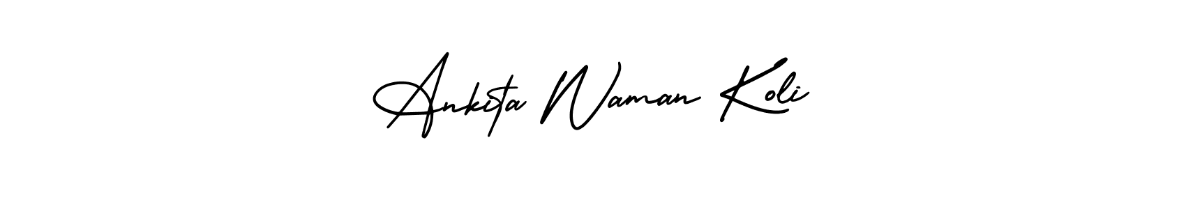 See photos of Ankita Waman Koli official signature by Spectra . Check more albums & portfolios. Read reviews & check more about AmerikaSignatureDemo-Regular font. Ankita Waman Koli signature style 3 images and pictures png