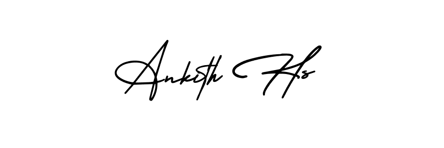 The best way (AmerikaSignatureDemo-Regular) to make a short signature is to pick only two or three words in your name. The name Ankith Hs include a total of six letters. For converting this name. Ankith Hs signature style 3 images and pictures png
