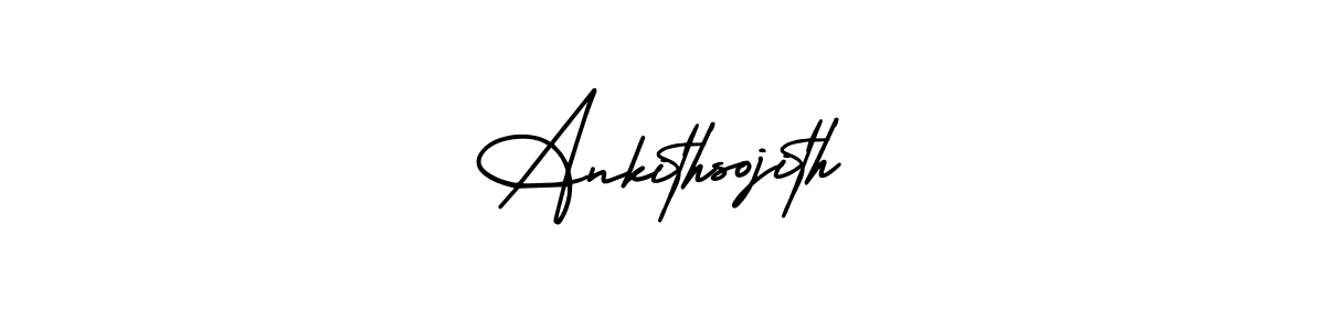You should practise on your own different ways (AmerikaSignatureDemo-Regular) to write your name (Ankithsojith) in signature. don't let someone else do it for you. Ankithsojith signature style 3 images and pictures png
