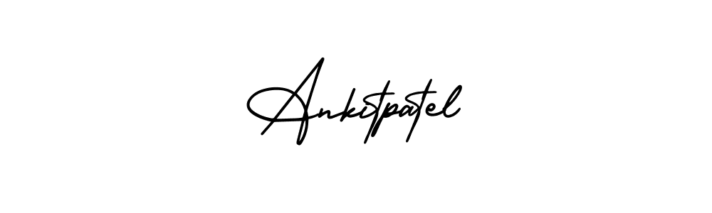 The best way (AmerikaSignatureDemo-Regular) to make a short signature is to pick only two or three words in your name. The name Ankitpatel include a total of six letters. For converting this name. Ankitpatel signature style 3 images and pictures png