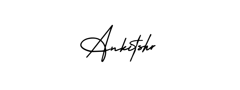 The best way (AmerikaSignatureDemo-Regular) to make a short signature is to pick only two or three words in your name. The name Ankitshr include a total of six letters. For converting this name. Ankitshr signature style 3 images and pictures png