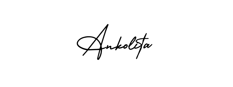 It looks lik you need a new signature style for name Ankolita. Design unique handwritten (AmerikaSignatureDemo-Regular) signature with our free signature maker in just a few clicks. Ankolita signature style 3 images and pictures png