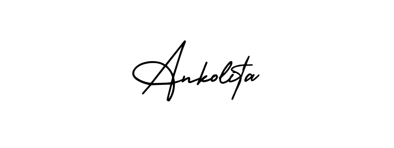 It looks lik you need a new signature style for name Ankolita. Design unique handwritten (AmerikaSignatureDemo-Regular) signature with our free signature maker in just a few clicks. Ankolita signature style 3 images and pictures png