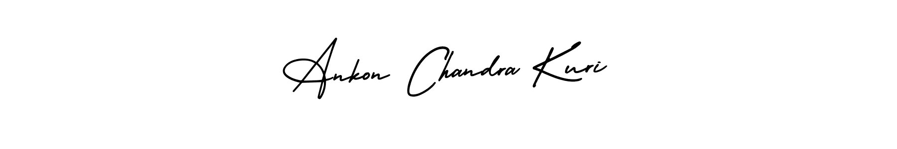 How to make Ankon Chandra Kuri name signature. Use AmerikaSignatureDemo-Regular style for creating short signs online. This is the latest handwritten sign. Ankon Chandra Kuri signature style 3 images and pictures png