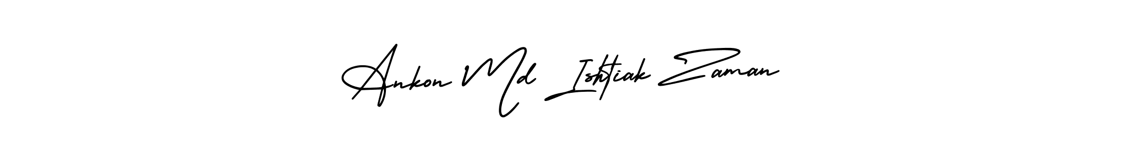 How to make Ankon Md Ishtiak Zaman name signature. Use AmerikaSignatureDemo-Regular style for creating short signs online. This is the latest handwritten sign. Ankon Md Ishtiak Zaman signature style 3 images and pictures png