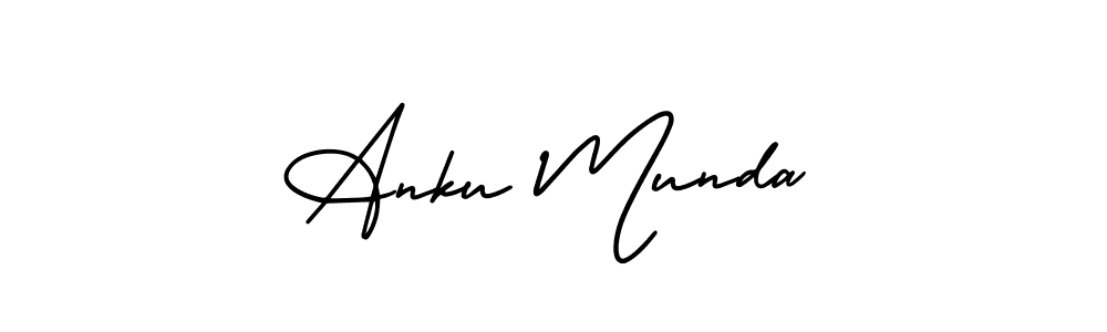 This is the best signature style for the Anku Munda name. Also you like these signature font (AmerikaSignatureDemo-Regular). Mix name signature. Anku Munda signature style 3 images and pictures png