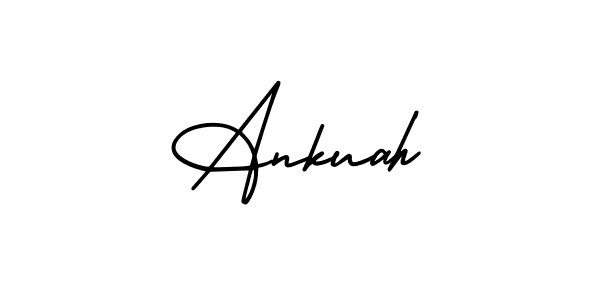 AmerikaSignatureDemo-Regular is a professional signature style that is perfect for those who want to add a touch of class to their signature. It is also a great choice for those who want to make their signature more unique. Get Ankuah name to fancy signature for free. Ankuah signature style 3 images and pictures png