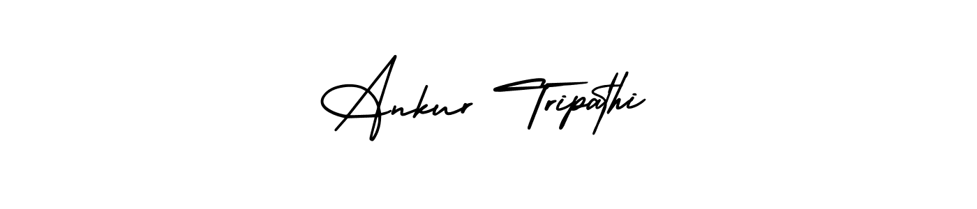 You should practise on your own different ways (AmerikaSignatureDemo-Regular) to write your name (Ankur Tripathi) in signature. don't let someone else do it for you. Ankur Tripathi signature style 3 images and pictures png