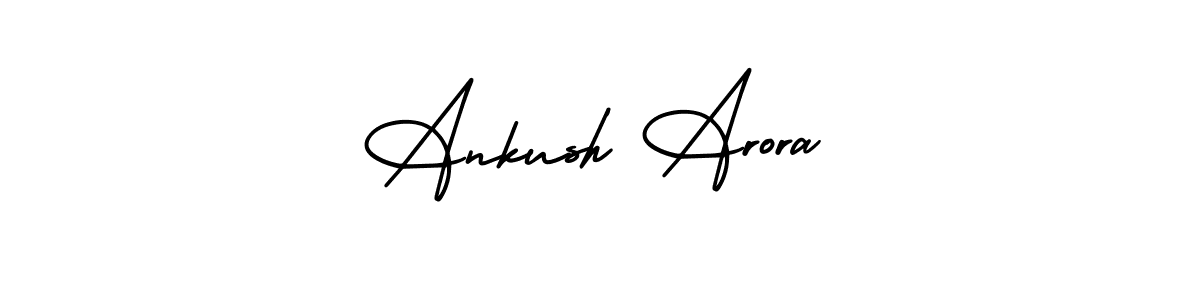 The best way (AmerikaSignatureDemo-Regular) to make a short signature is to pick only two or three words in your name. The name Ankush Arora include a total of six letters. For converting this name. Ankush Arora signature style 3 images and pictures png