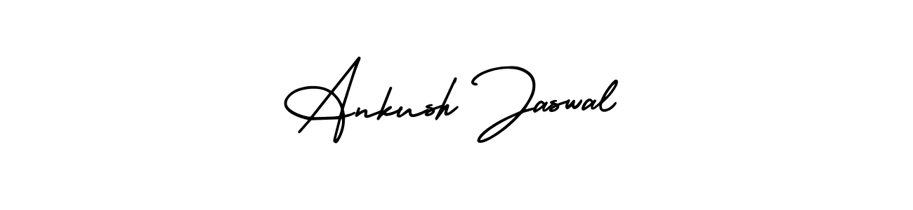 You should practise on your own different ways (AmerikaSignatureDemo-Regular) to write your name (Ankush Jaswal) in signature. don't let someone else do it for you. Ankush Jaswal signature style 3 images and pictures png