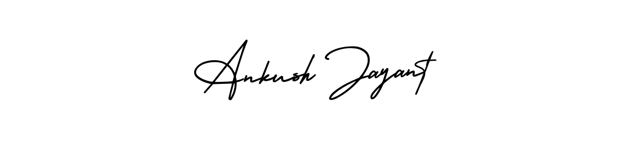The best way (AmerikaSignatureDemo-Regular) to make a short signature is to pick only two or three words in your name. The name Ankush Jayant include a total of six letters. For converting this name. Ankush Jayant signature style 3 images and pictures png
