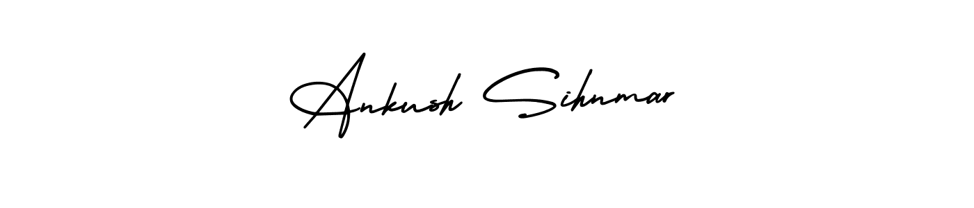 This is the best signature style for the Ankush Sihnmar name. Also you like these signature font (AmerikaSignatureDemo-Regular). Mix name signature. Ankush Sihnmar signature style 3 images and pictures png