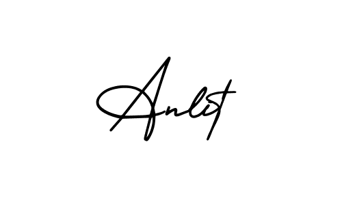 Design your own signature with our free online signature maker. With this signature software, you can create a handwritten (AmerikaSignatureDemo-Regular) signature for name Anlit. Anlit signature style 3 images and pictures png