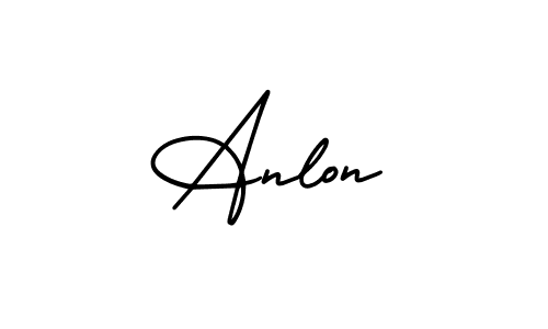It looks lik you need a new signature style for name Anlon. Design unique handwritten (AmerikaSignatureDemo-Regular) signature with our free signature maker in just a few clicks. Anlon signature style 3 images and pictures png
