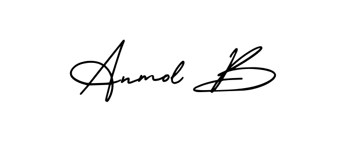 How to make Anmol B signature? AmerikaSignatureDemo-Regular is a professional autograph style. Create handwritten signature for Anmol B name. Anmol B signature style 3 images and pictures png