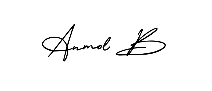 How to Draw Anmol B signature style? AmerikaSignatureDemo-Regular is a latest design signature styles for name Anmol B. Anmol B signature style 3 images and pictures png