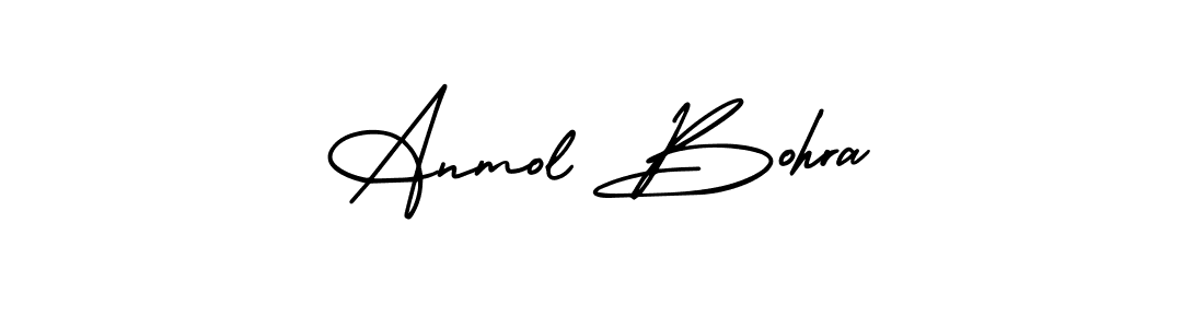Also You can easily find your signature by using the search form. We will create Anmol Bohra name handwritten signature images for you free of cost using AmerikaSignatureDemo-Regular sign style. Anmol Bohra signature style 3 images and pictures png