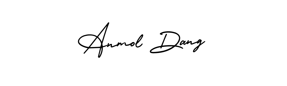 Create a beautiful signature design for name Anmol Dang. With this signature (AmerikaSignatureDemo-Regular) fonts, you can make a handwritten signature for free. Anmol Dang signature style 3 images and pictures png