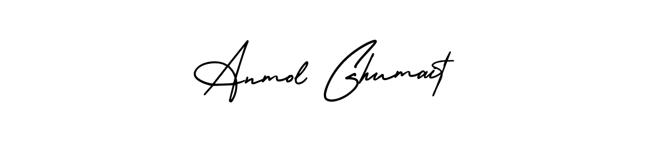 Best and Professional Signature Style for Anmol Ghumait. AmerikaSignatureDemo-Regular Best Signature Style Collection. Anmol Ghumait signature style 3 images and pictures png