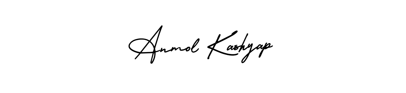 You should practise on your own different ways (AmerikaSignatureDemo-Regular) to write your name (Anmol Kashyap) in signature. don't let someone else do it for you. Anmol Kashyap signature style 3 images and pictures png