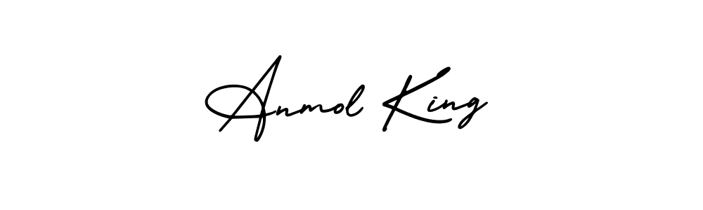 This is the best signature style for the Anmol King name. Also you like these signature font (AmerikaSignatureDemo-Regular). Mix name signature. Anmol King signature style 3 images and pictures png