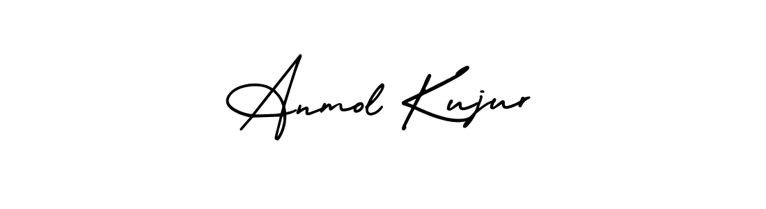 The best way (AmerikaSignatureDemo-Regular) to make a short signature is to pick only two or three words in your name. The name Anmol Kujur include a total of six letters. For converting this name. Anmol Kujur signature style 3 images and pictures png