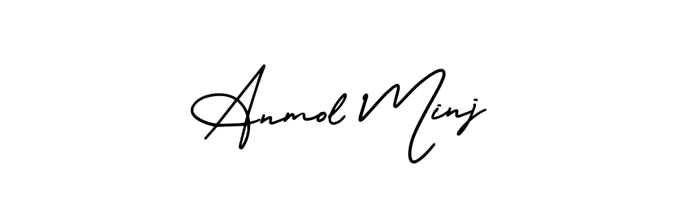 Make a beautiful signature design for name Anmol Minj. Use this online signature maker to create a handwritten signature for free. Anmol Minj signature style 3 images and pictures png