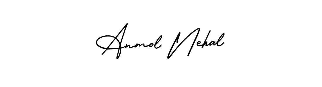 Also You can easily find your signature by using the search form. We will create Anmol Nehal name handwritten signature images for you free of cost using AmerikaSignatureDemo-Regular sign style. Anmol Nehal signature style 3 images and pictures png