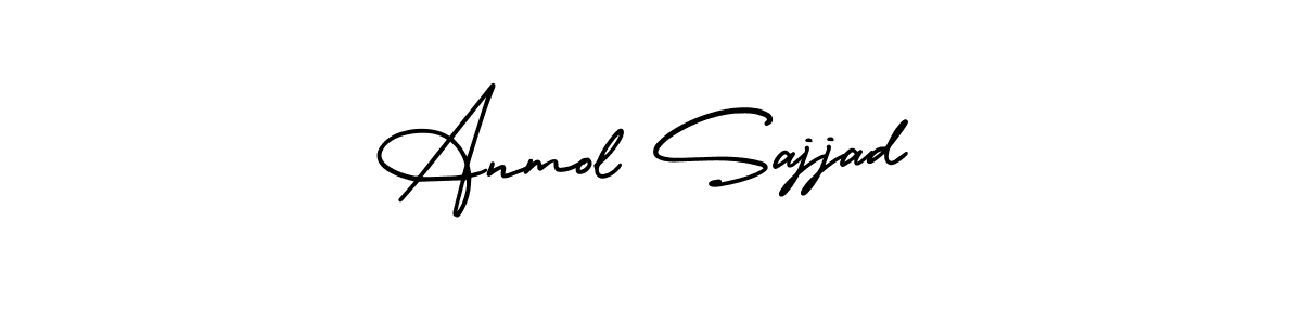 How to make Anmol Sajjad name signature. Use AmerikaSignatureDemo-Regular style for creating short signs online. This is the latest handwritten sign. Anmol Sajjad signature style 3 images and pictures png