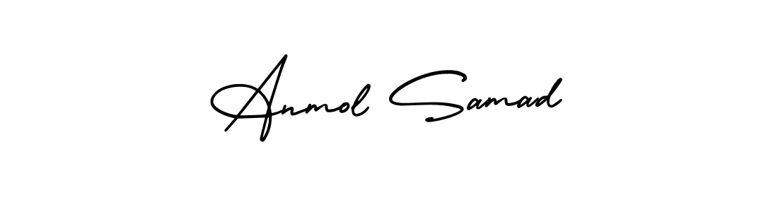 Also You can easily find your signature by using the search form. We will create Anmol Samad name handwritten signature images for you free of cost using AmerikaSignatureDemo-Regular sign style. Anmol Samad signature style 3 images and pictures png
