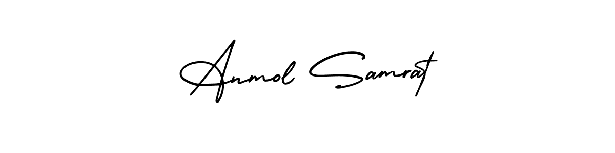 Make a short Anmol Samrat signature style. Manage your documents anywhere anytime using AmerikaSignatureDemo-Regular. Create and add eSignatures, submit forms, share and send files easily. Anmol Samrat signature style 3 images and pictures png