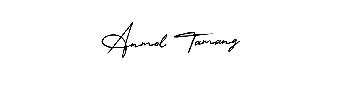 It looks lik you need a new signature style for name Anmol Tamang. Design unique handwritten (AmerikaSignatureDemo-Regular) signature with our free signature maker in just a few clicks. Anmol Tamang signature style 3 images and pictures png