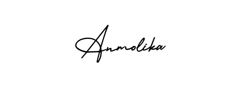 It looks lik you need a new signature style for name Anmolika. Design unique handwritten (AmerikaSignatureDemo-Regular) signature with our free signature maker in just a few clicks. Anmolika signature style 3 images and pictures png