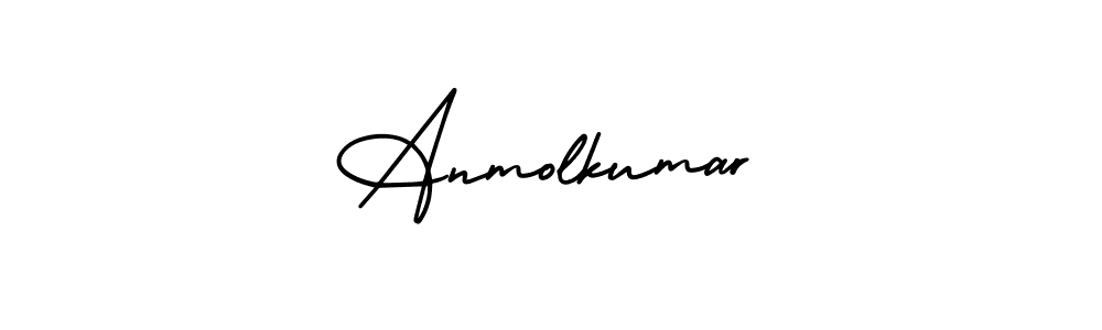 Anmolkumar stylish signature style. Best Handwritten Sign (AmerikaSignatureDemo-Regular) for my name. Handwritten Signature Collection Ideas for my name Anmolkumar. Anmolkumar signature style 3 images and pictures png