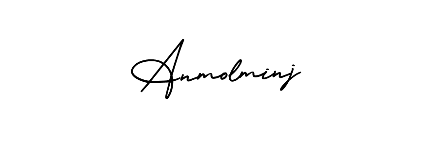 Design your own signature with our free online signature maker. With this signature software, you can create a handwritten (AmerikaSignatureDemo-Regular) signature for name Anmolminj. Anmolminj signature style 3 images and pictures png