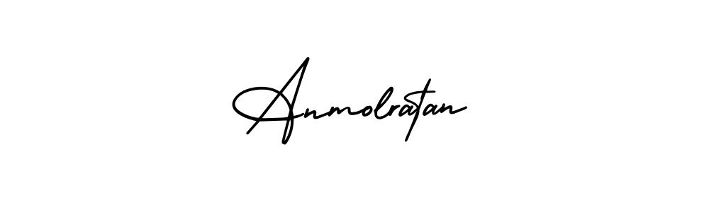 How to make Anmolratan name signature. Use AmerikaSignatureDemo-Regular style for creating short signs online. This is the latest handwritten sign. Anmolratan signature style 3 images and pictures png