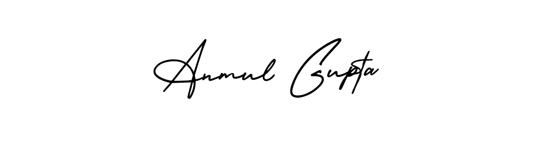You should practise on your own different ways (AmerikaSignatureDemo-Regular) to write your name (Anmul Gupta) in signature. don't let someone else do it for you. Anmul Gupta signature style 3 images and pictures png