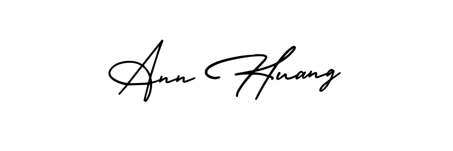 Ann Huang stylish signature style. Best Handwritten Sign (AmerikaSignatureDemo-Regular) for my name. Handwritten Signature Collection Ideas for my name Ann Huang. Ann Huang signature style 3 images and pictures png