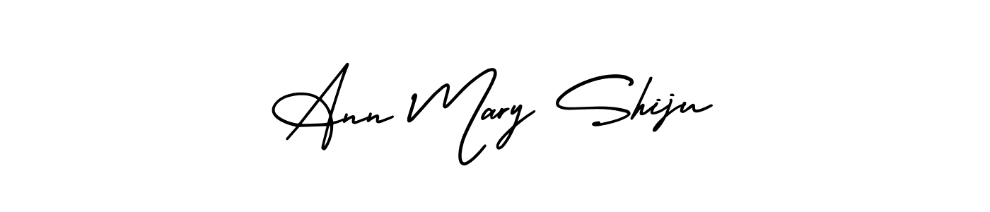 Ann Mary Shiju stylish signature style. Best Handwritten Sign (AmerikaSignatureDemo-Regular) for my name. Handwritten Signature Collection Ideas for my name Ann Mary Shiju. Ann Mary Shiju signature style 3 images and pictures png
