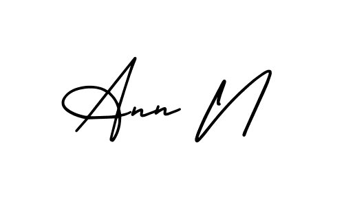 Make a beautiful signature design for name Ann N. Use this online signature maker to create a handwritten signature for free. Ann N signature style 3 images and pictures png