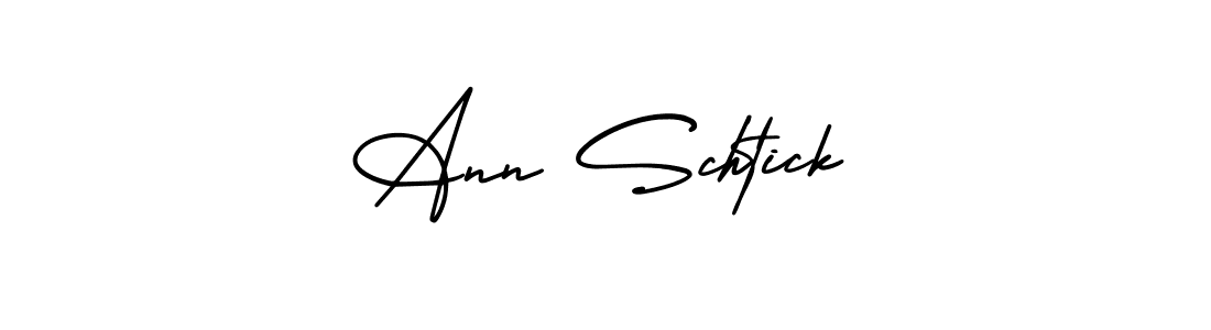 How to make Ann Schtick name signature. Use AmerikaSignatureDemo-Regular style for creating short signs online. This is the latest handwritten sign. Ann Schtick signature style 3 images and pictures png