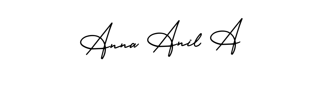 It looks lik you need a new signature style for name Anna Anil A. Design unique handwritten (AmerikaSignatureDemo-Regular) signature with our free signature maker in just a few clicks. Anna Anil A signature style 3 images and pictures png