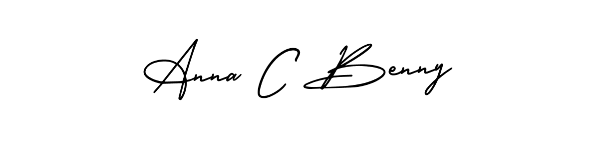 Make a short Anna C Benny signature style. Manage your documents anywhere anytime using AmerikaSignatureDemo-Regular. Create and add eSignatures, submit forms, share and send files easily. Anna C Benny signature style 3 images and pictures png